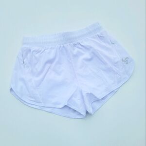 Pedigree FreeRUN High Waist Lined Shorts with Zipper Pockets | White